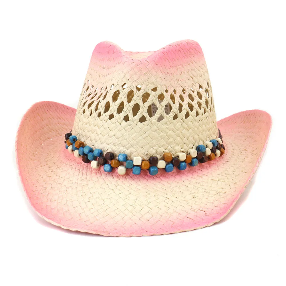 Straw Cowboy Hats Straw Cowboy Hat Spring and Summer Outdoor Travel
