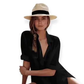 Stylish Summer Straw Fedora Beach Hat