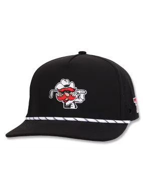 Texas Tech Dark Horse "Raider Red Golf" Black Sport Snapback Cap