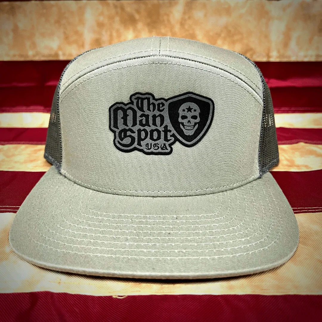 The Man Spot Leather Patch Flat Bill Snapback (Limited)