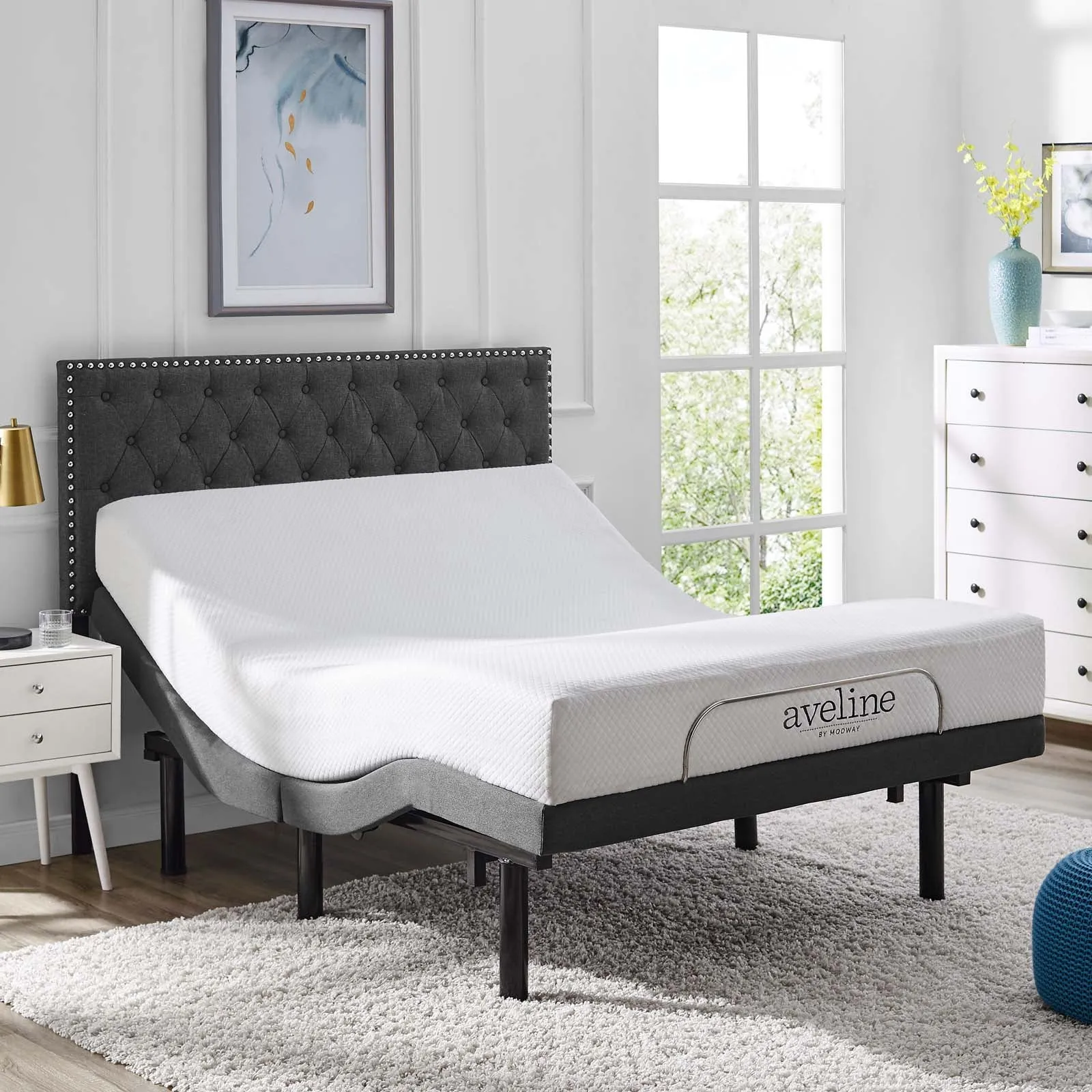 Transform Grey Adjustable Queen Wireless Remote Bed Base