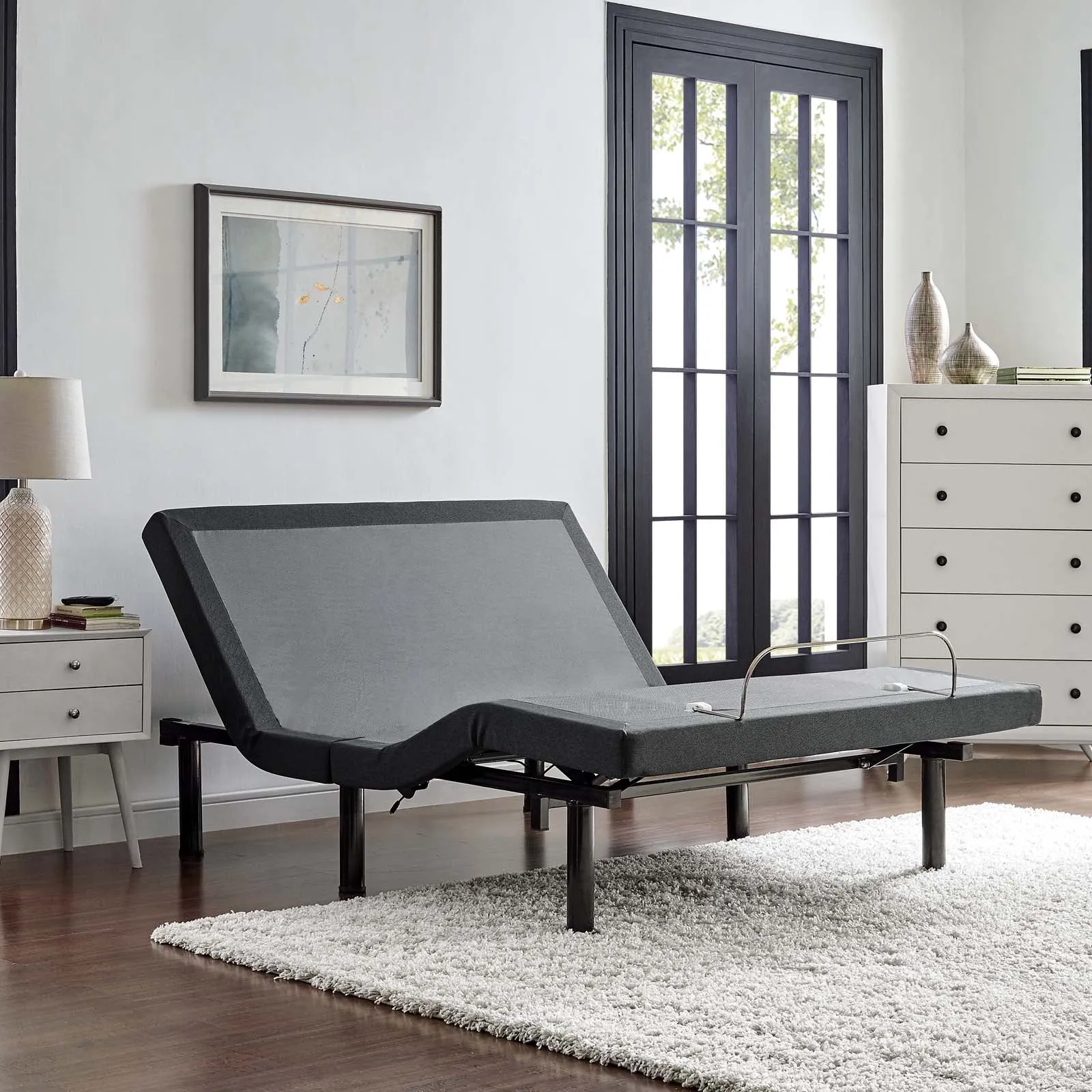 Transform Grey Adjustable Queen Wireless Remote Bed Base