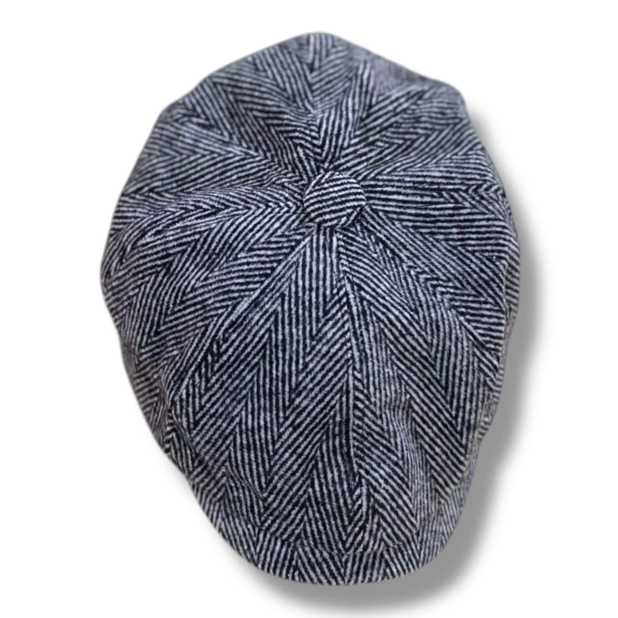 Tweed Herringbone Flat Cap