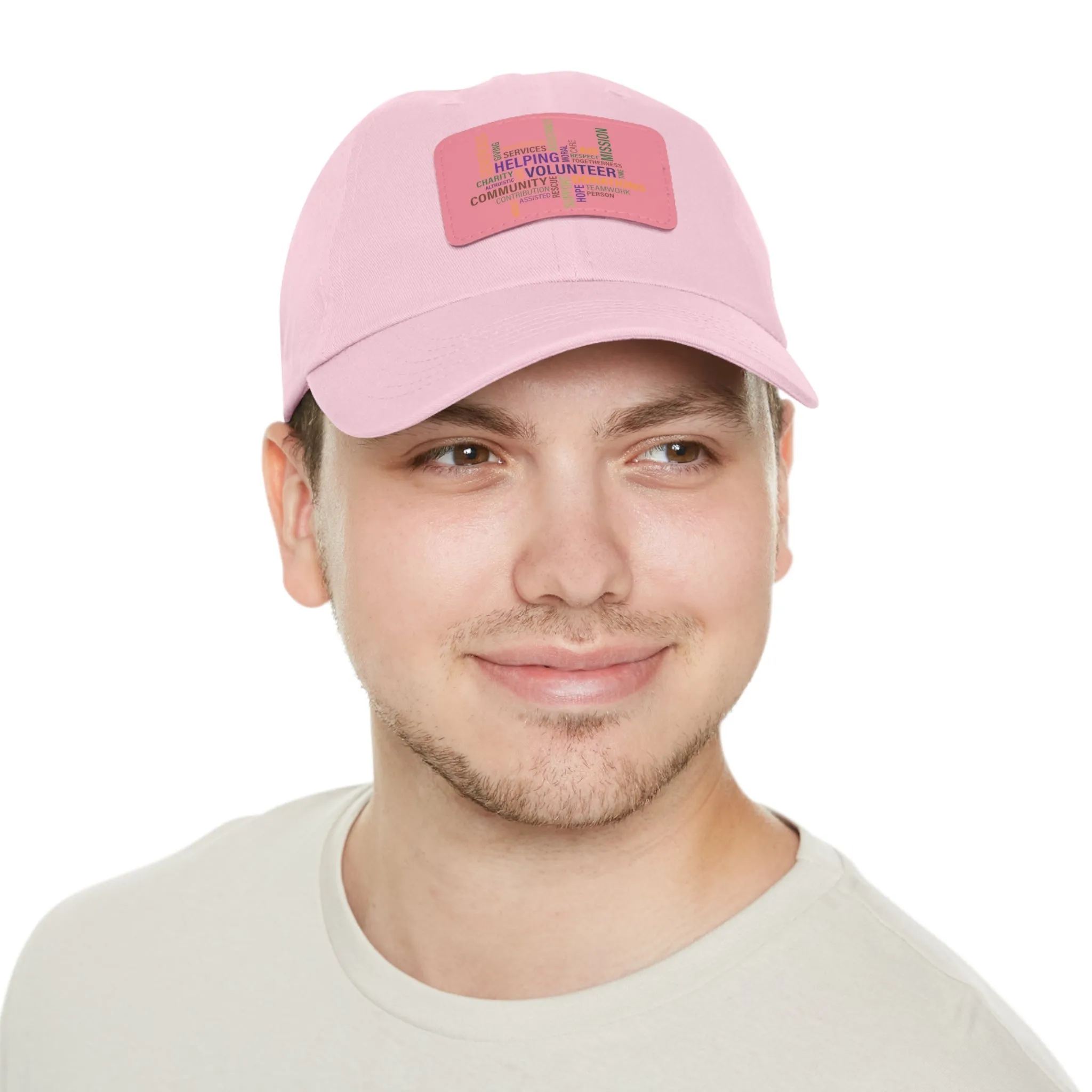 Twill Hat with Leather Patch (Rectangle) - Fundraiser Options