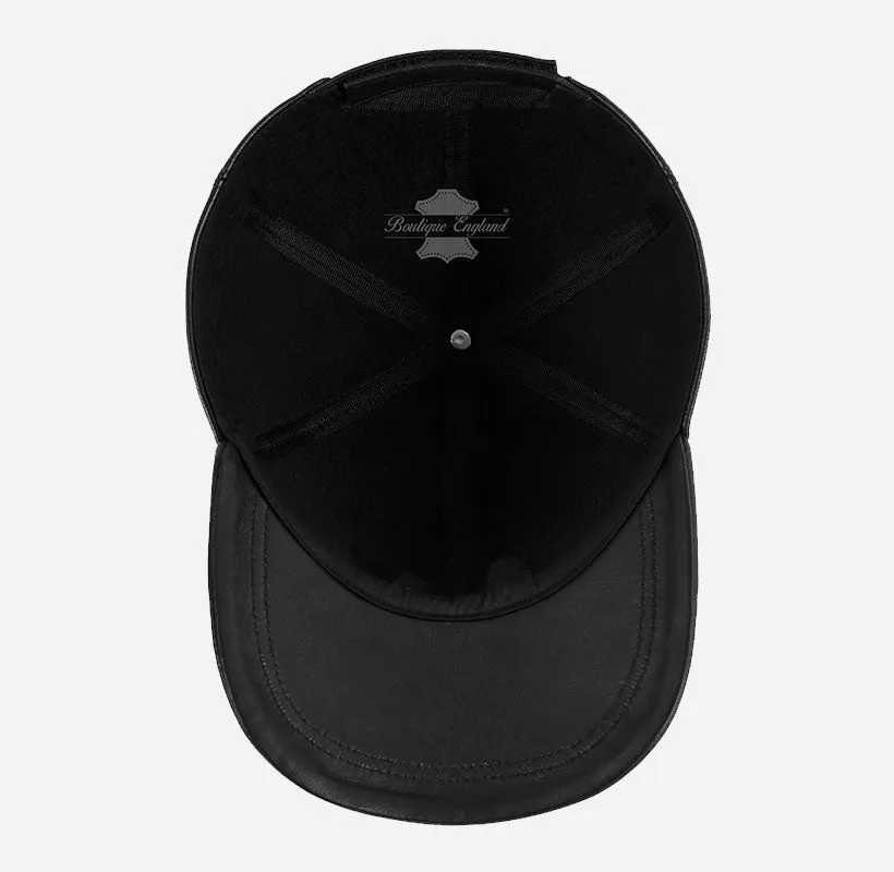 USA Baseball Cap American Flag Hat | Embroidered Leather Golf Cap