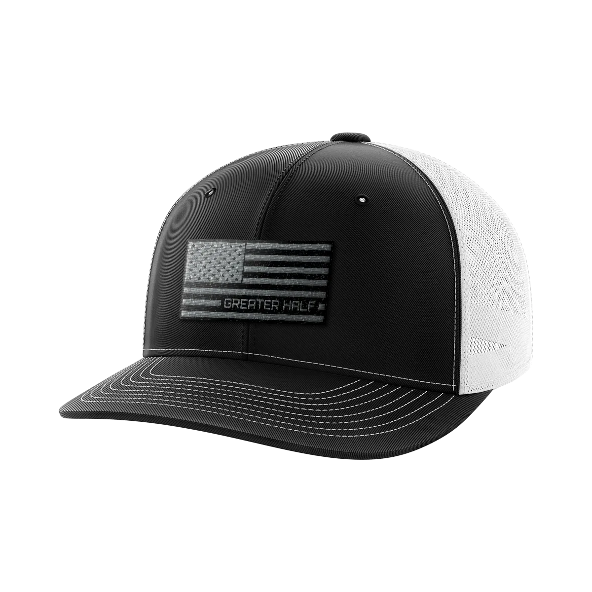 USA Black Flag Woven Patch Hat