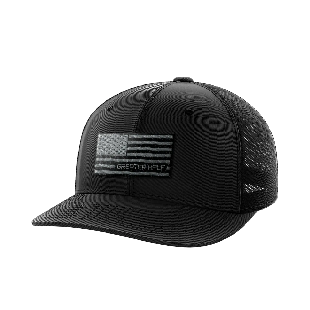USA Black Flag Woven Patch Hat