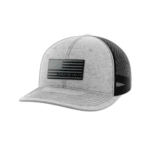 USA Black Flag Woven Patch Hat