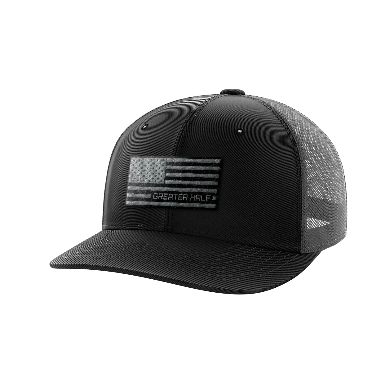 USA Black Flag Woven Patch Hat