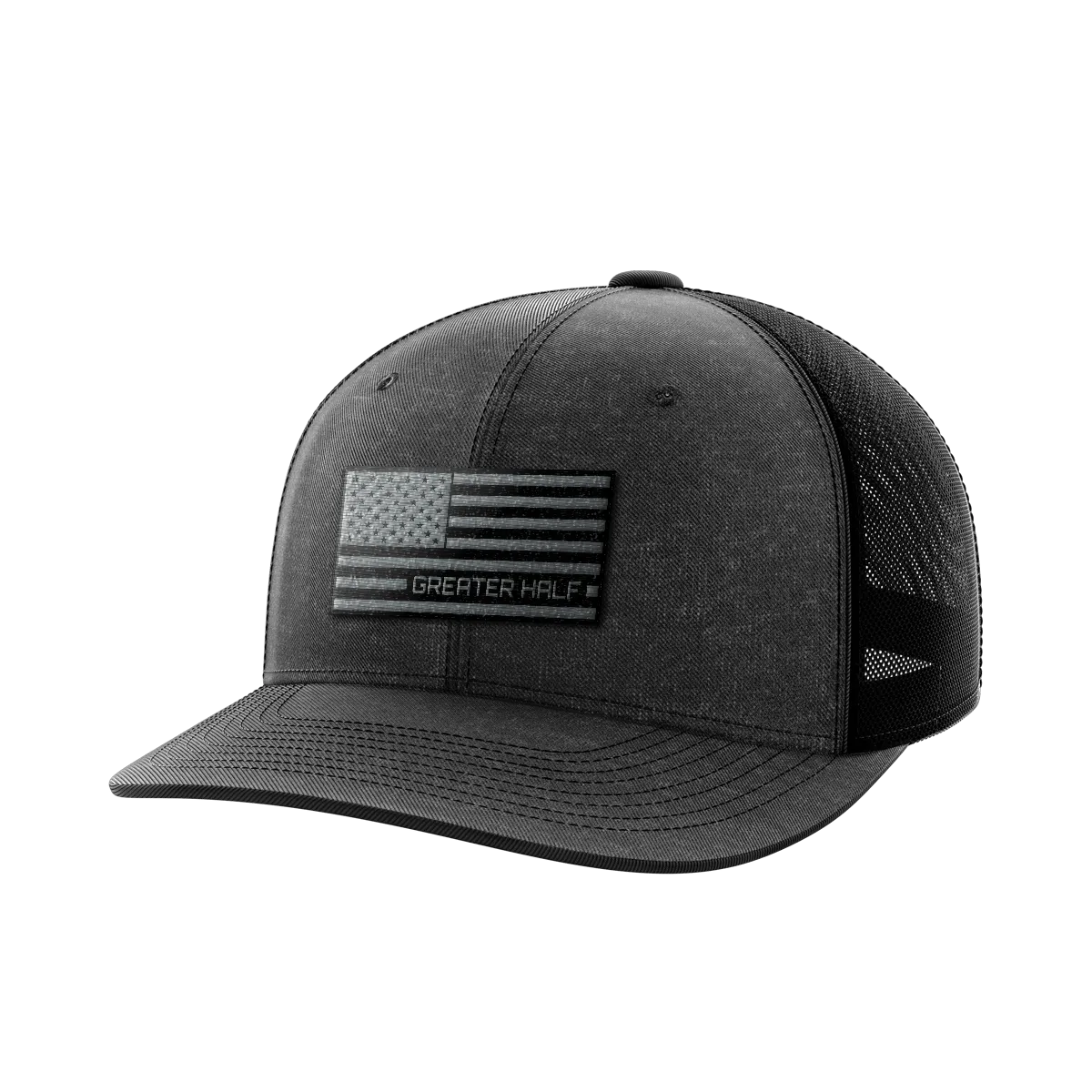 USA Black Flag Woven Patch Hat