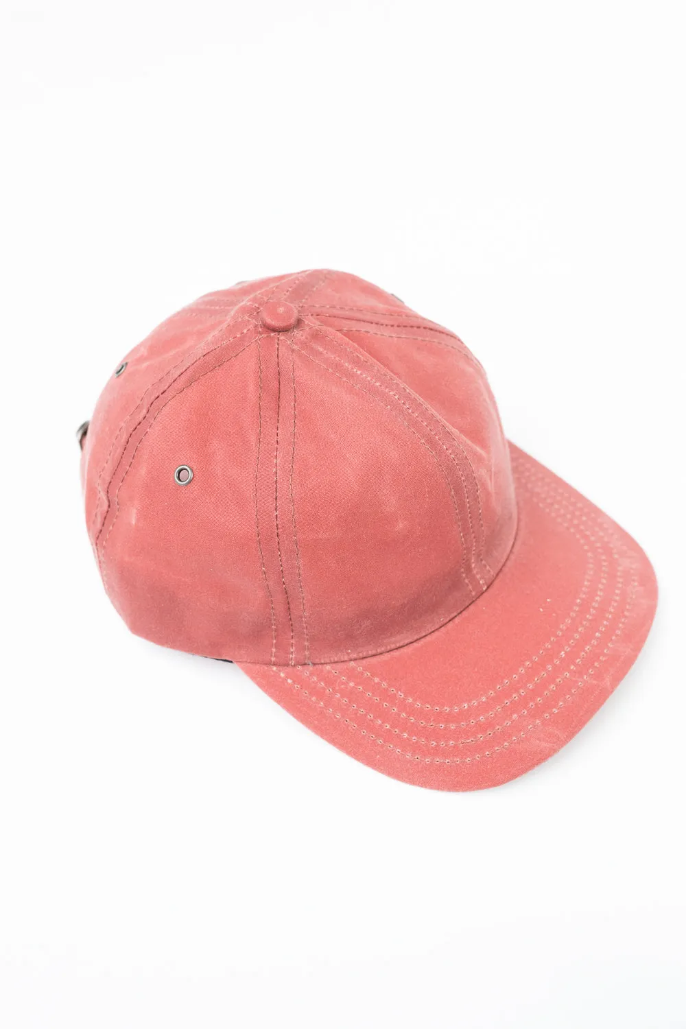 Waxed Canvas Baseball Hat - Nautical Red