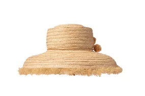 Westmoor, Small Brim - Wide Braid Raffia Straw with Fringe